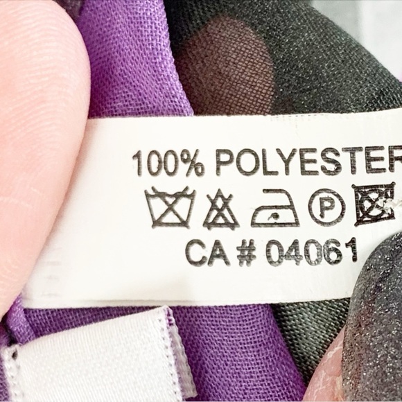 💜Tanjay Abstract Purple&Grey Sheer Chiffon Scarf~Geometric Print, Lightweight💜 - Picture 5 of 6